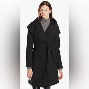Calvin Klein Shawl Wrap Wool Coat
